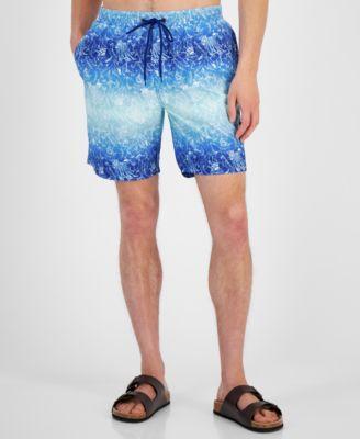 Men's Hibiscus Quick-Dry Floral 7 Swim Trunks, Created for Macy's  Product Image