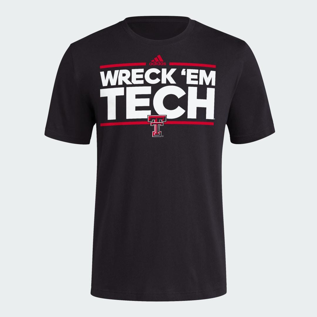 adidas Texas Tech Tee Black 2XL Mens Product Image