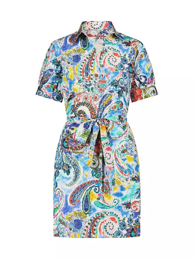 Carolina Watercolor Paisley Shirtdress Dress Product Image