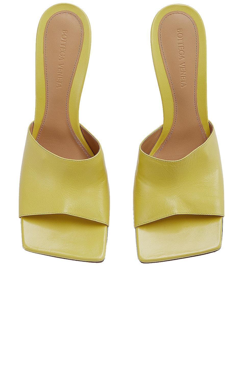 Bottega Veneta Leather Mules in Pear - Yellow. Size 36.5 (also in 36, 37.5, 38). Product Image