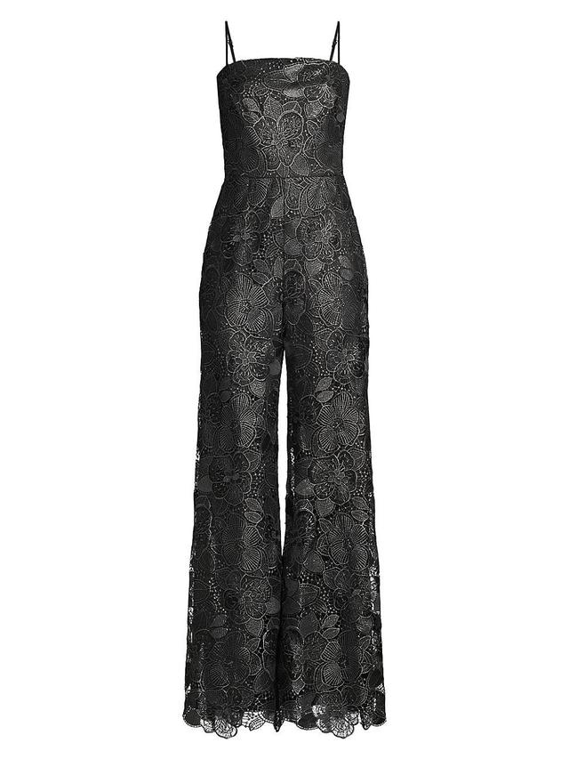 Womens Lay Floral Lace Jumpsuit Product Image