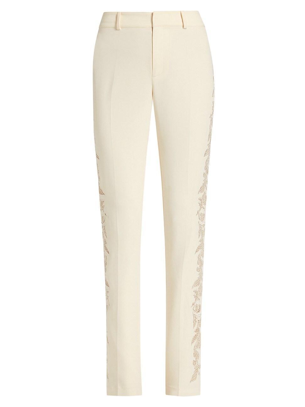 Womens Kerry Paisley-Embroidered Pants Product Image