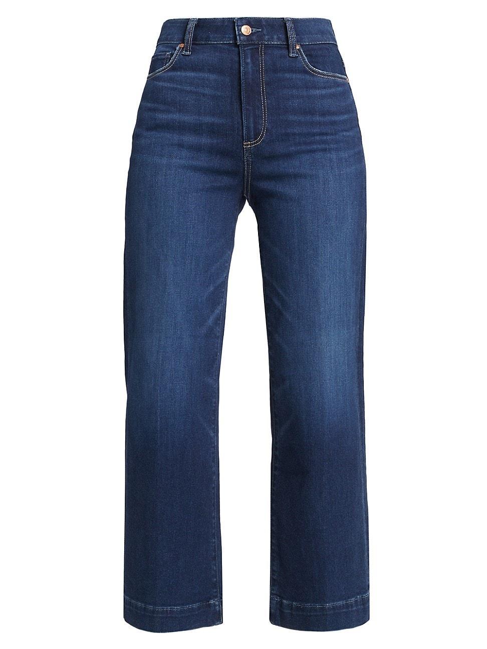 Womens Anessa Wide-Leg Ankle-Crop Jeans Product Image