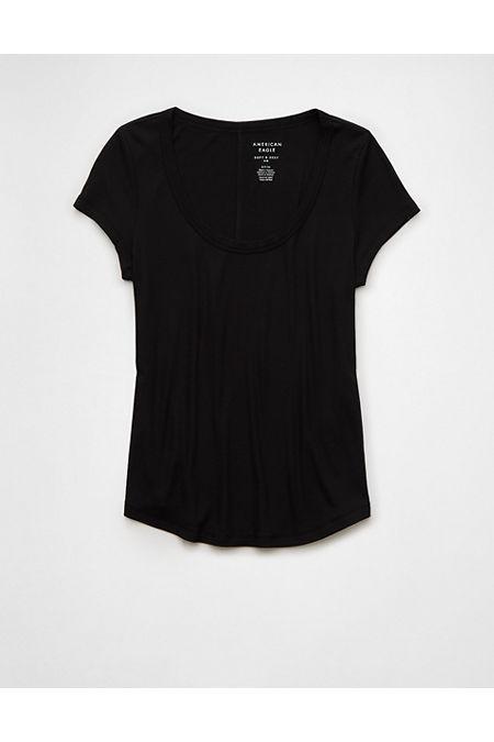 AE Soft Sexy Scoop Neck Ribbed T-Shirt Women's Product Image