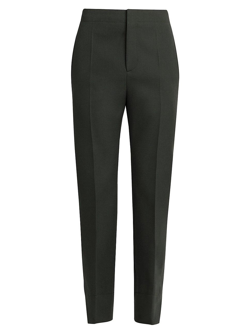 Mens Wool Crease-Front Trousers Product Image