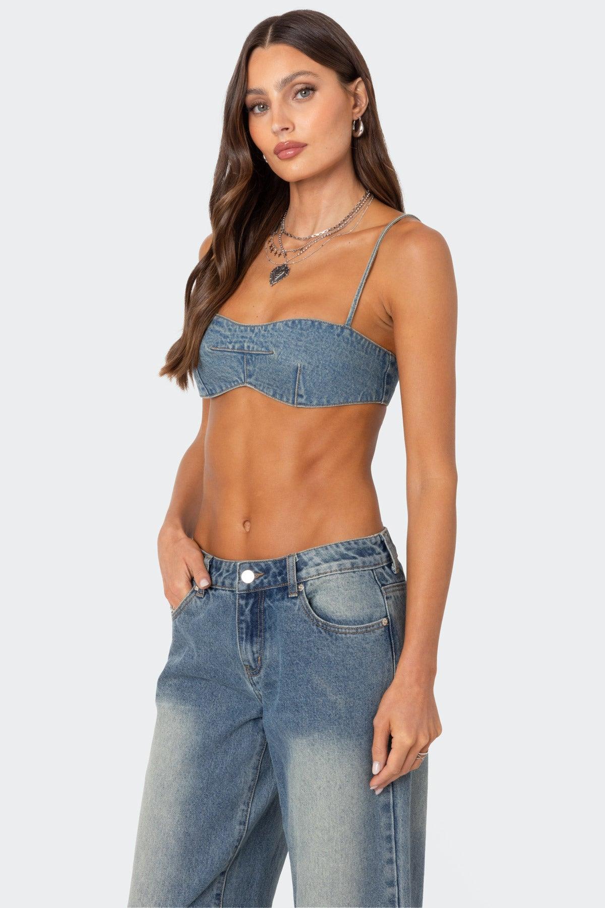 Brandy Denim Bralette Product Image