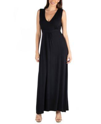 V-Neck Sleeveless Maxi Dress with Belt Product Image