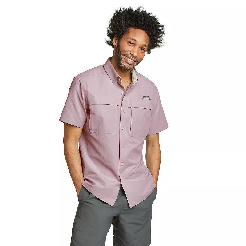 Big & Tall Eddie Bauer Ripstop Guide Short Sleeve Button Down Shirt, Mens Product Image