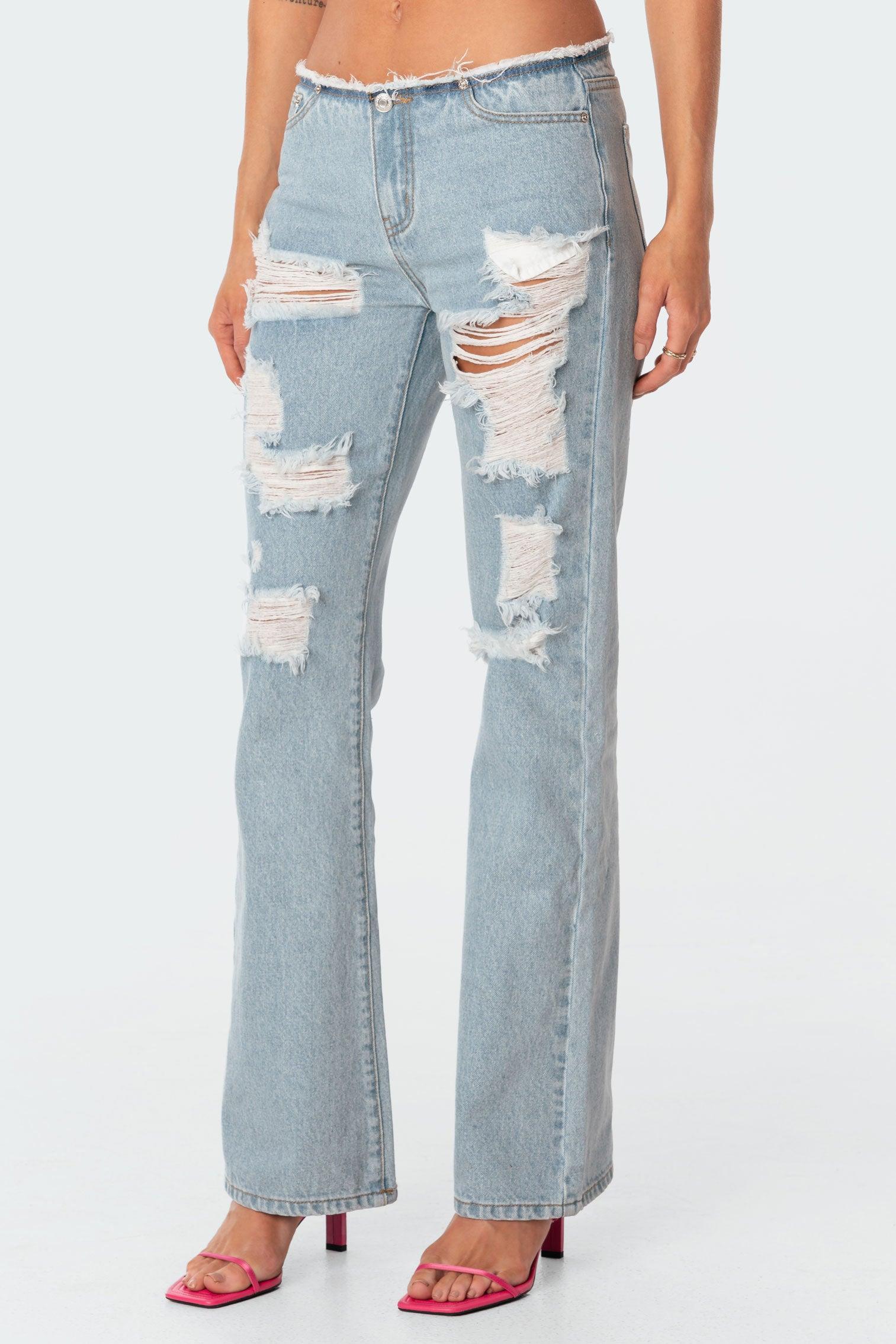 Bindi Low-Rise Ripped Jeans Product Image