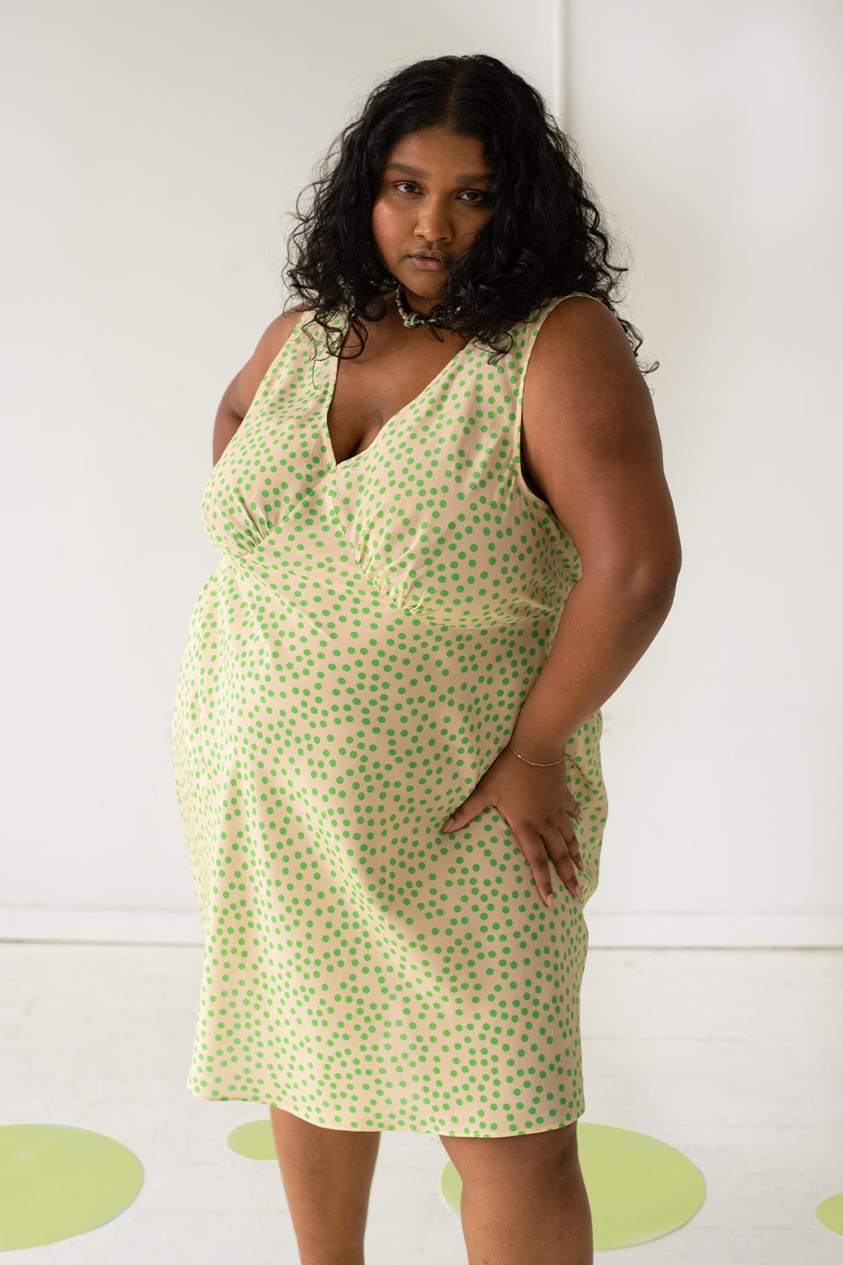 Mandi Dress - Pistachio Dot Product Image