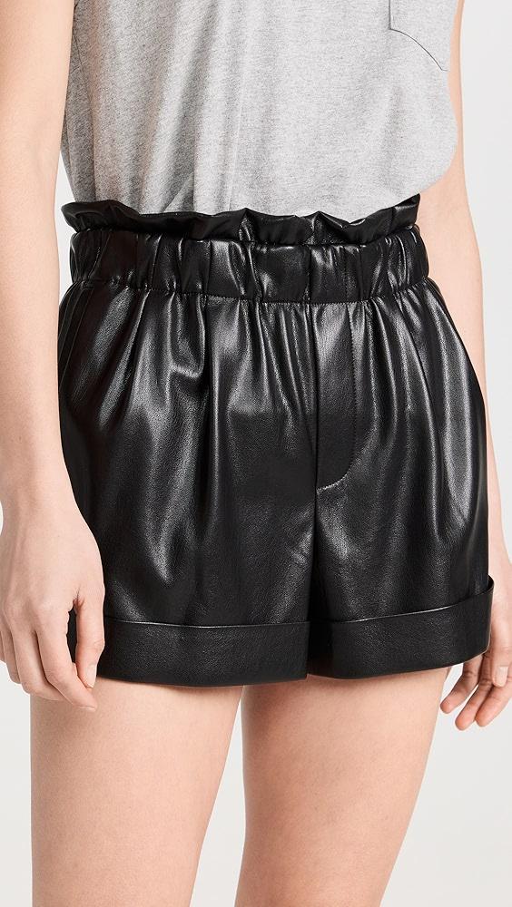 alice + olivia Reagan Vegan Leather Shorts | Shopbop Product Image