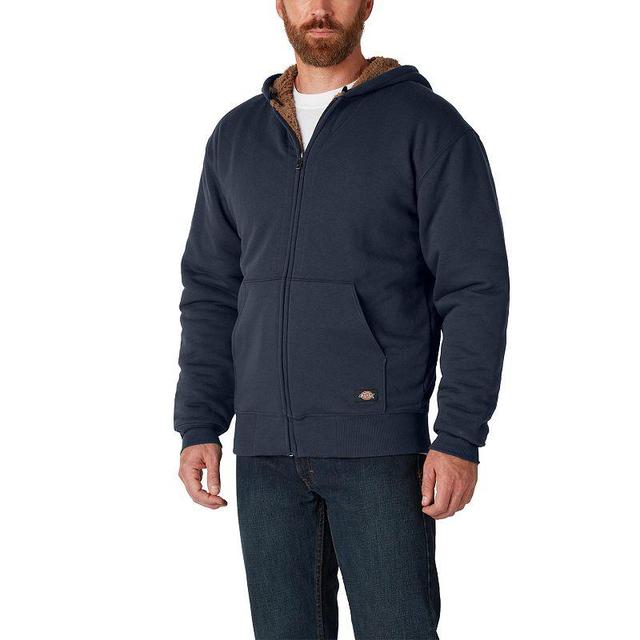 Mens Dickies Fleece-Lined Zip-Front Hoodie Dark Blue Product Image