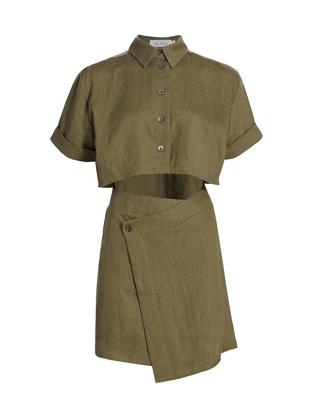 Womens Melanie Linen Cut-Out Minidress Product Image