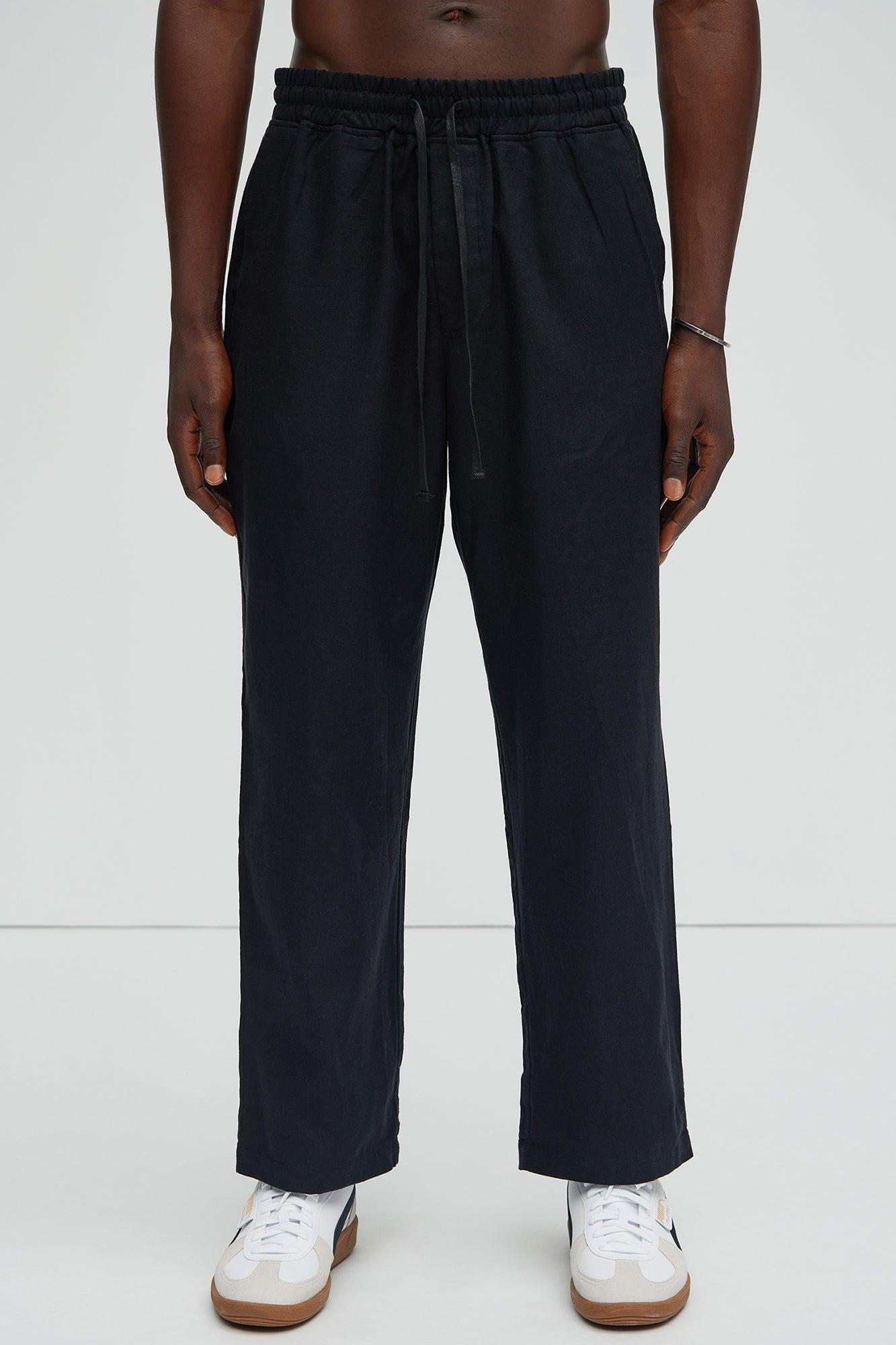 Bahamas Linen Pants - Black Product Image