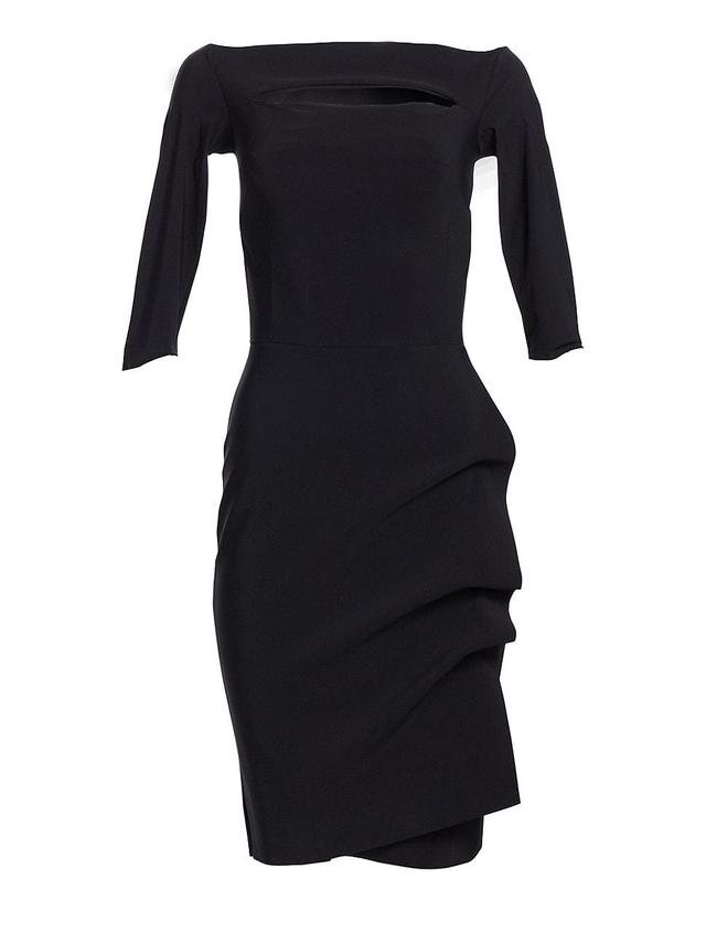 Womens Kate Ruffled Three-Quarter Sleeve Bodycon Dress Product Image