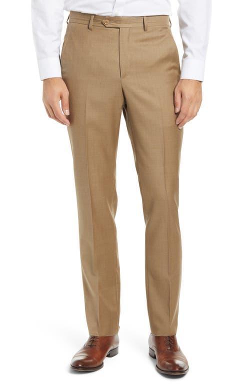 Santorelli Loro Piana Modern Fit Flat Front Dress Pants Product Image