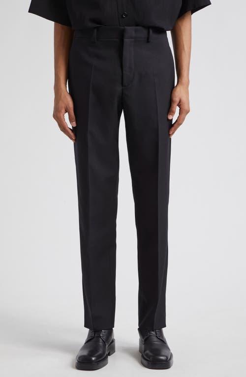 Jil Sander Slim Fit Flat Front Wool Trousers Product Image