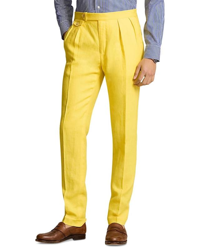 Mens Linen Crease-Front Pants Product Image