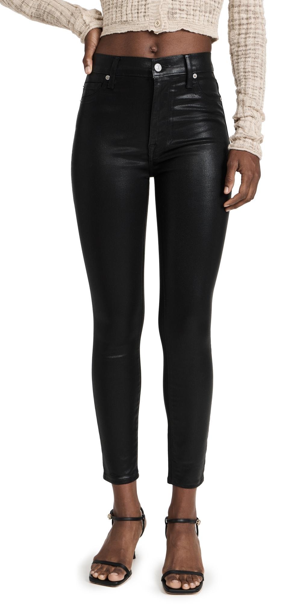 7 For All Mankind Coated High Waist Ankle Skinny Jeans Product Image