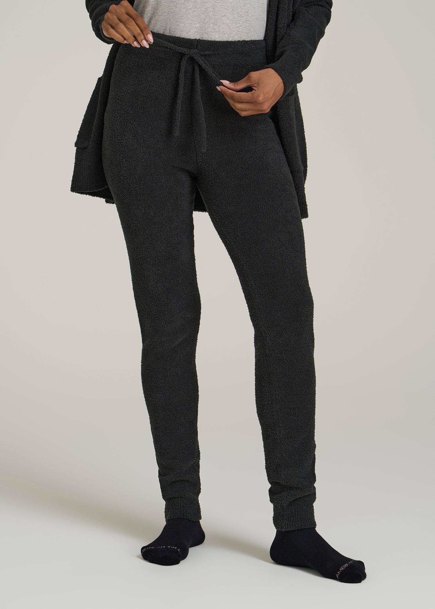 Chenille Leggings for Tall Women in Black Product Image