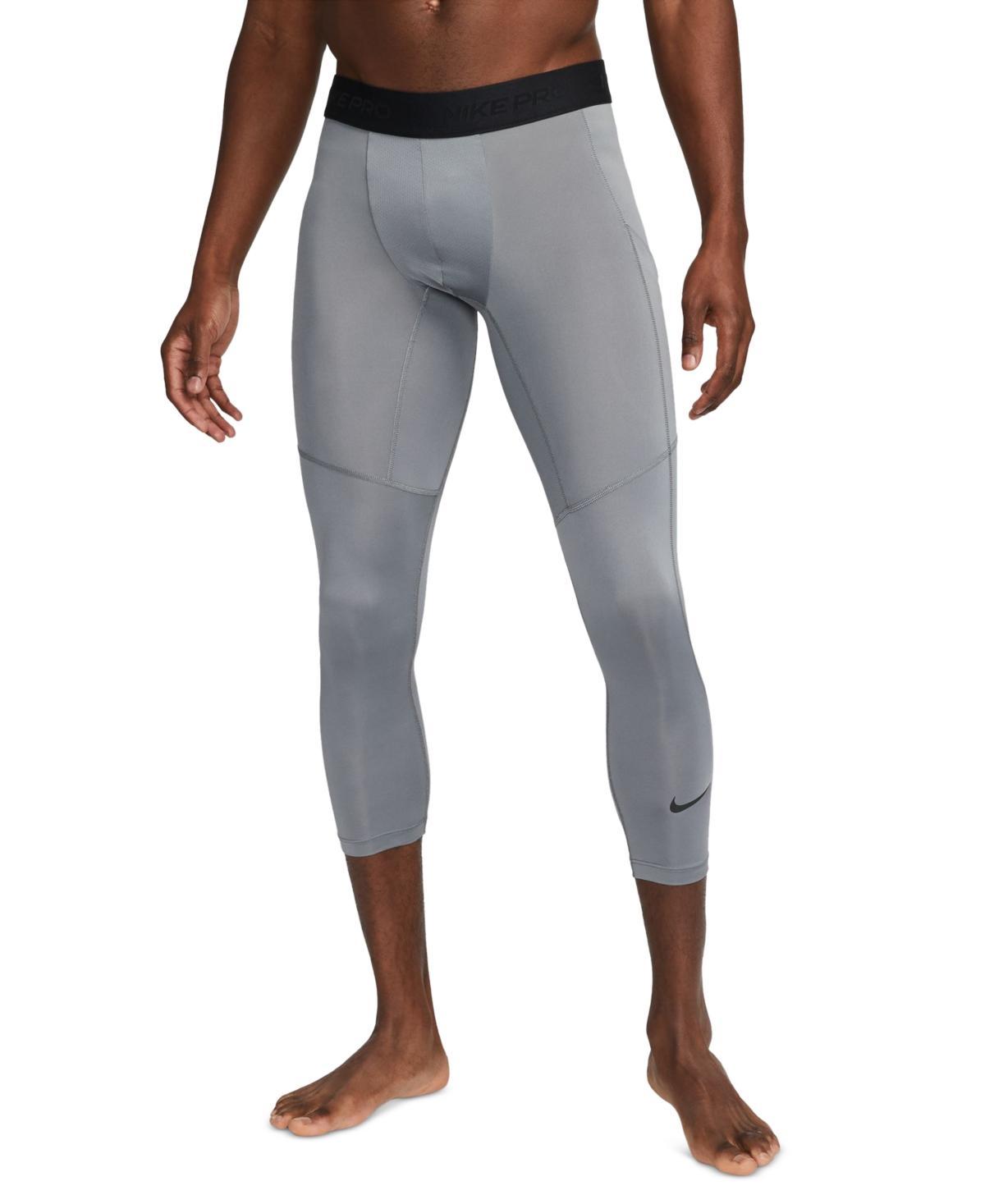 Nike Pro Mens Dri-fit 3/4-Length Fitness Tights - White Product Image