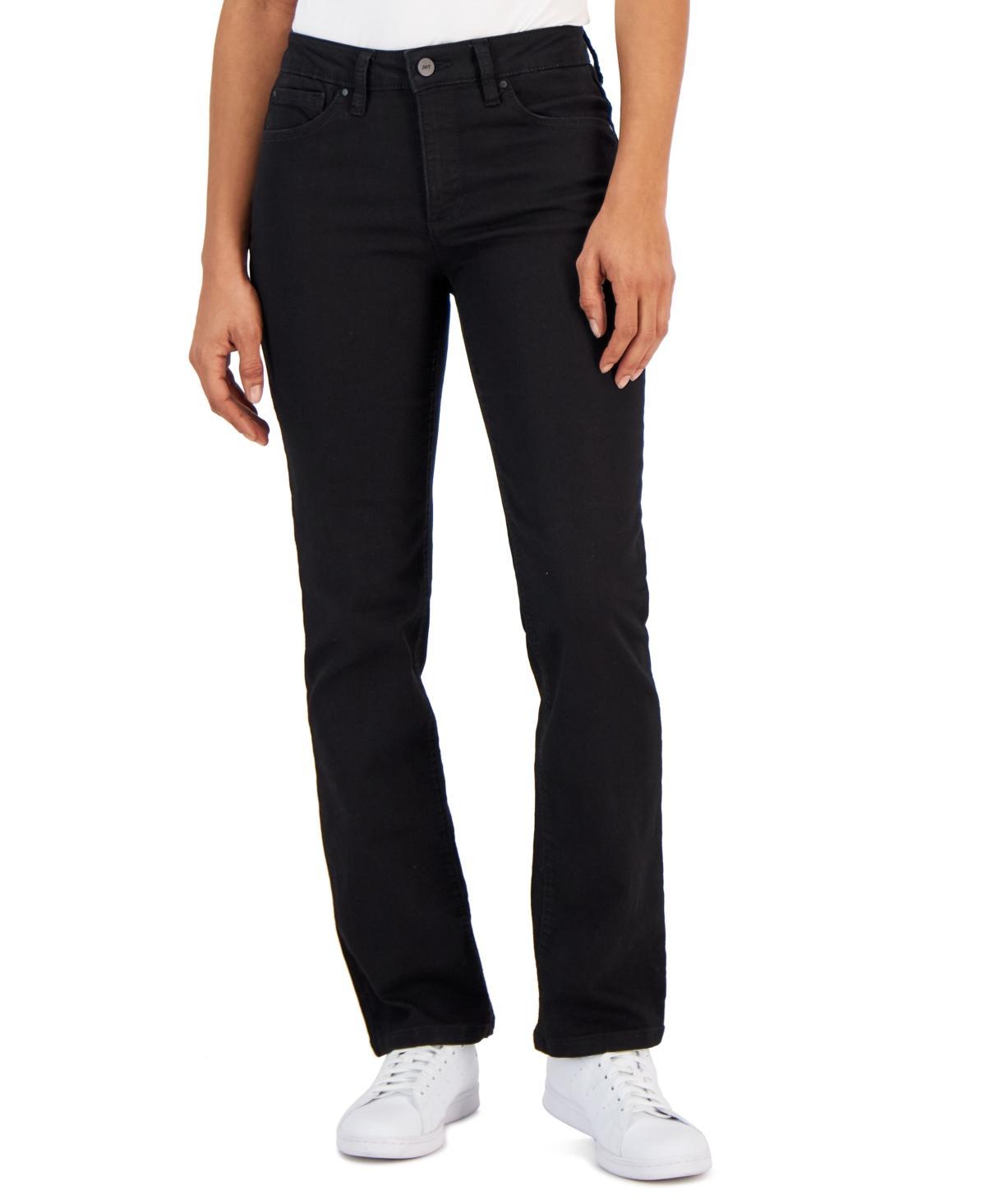 Jones New York Womens Lexington Mid Rise Straight Leg Denim Jeans, Regular & Petite Product Image