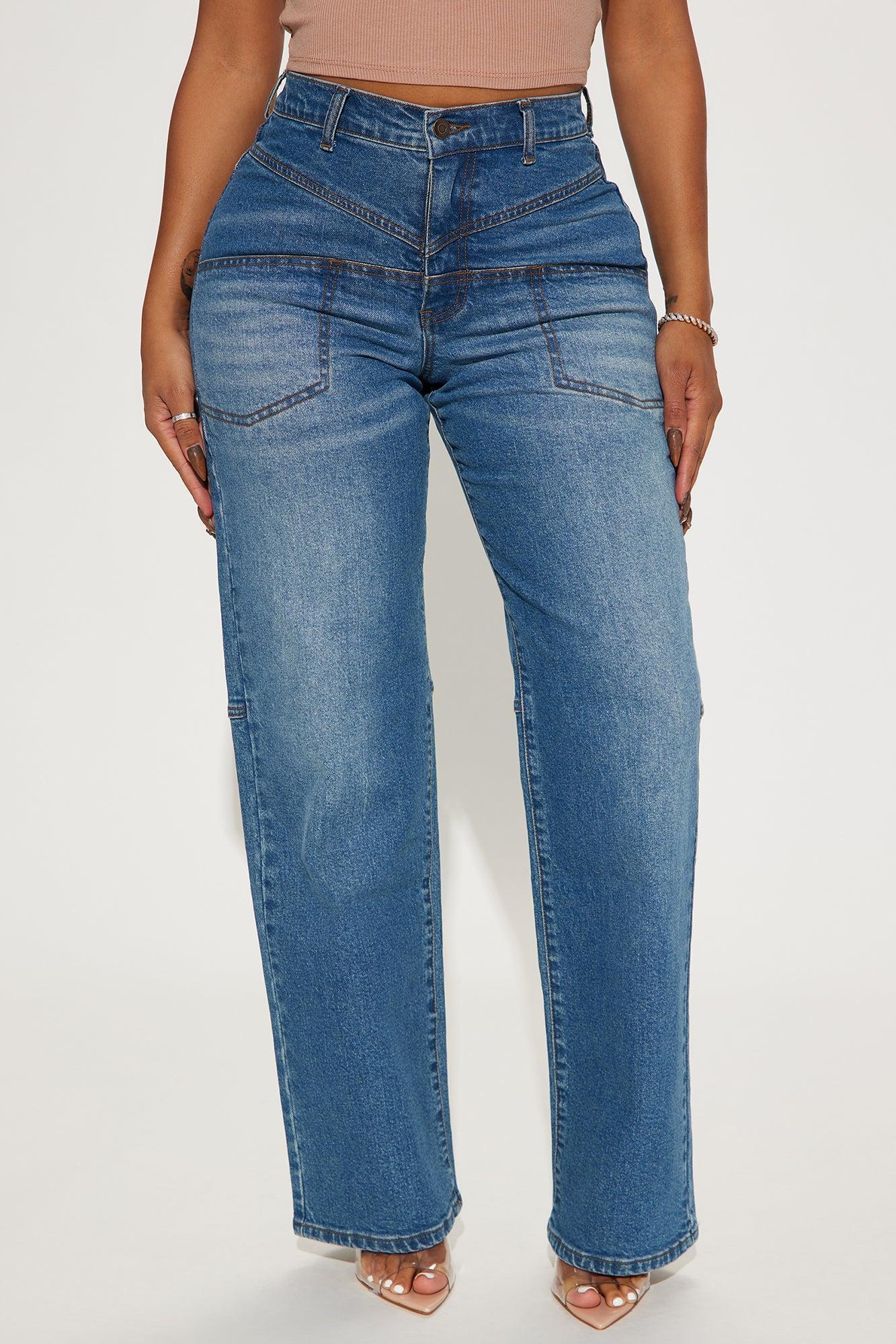 Easy Does It Stretch Straight Leg Jeans - Medium Wash Product Image