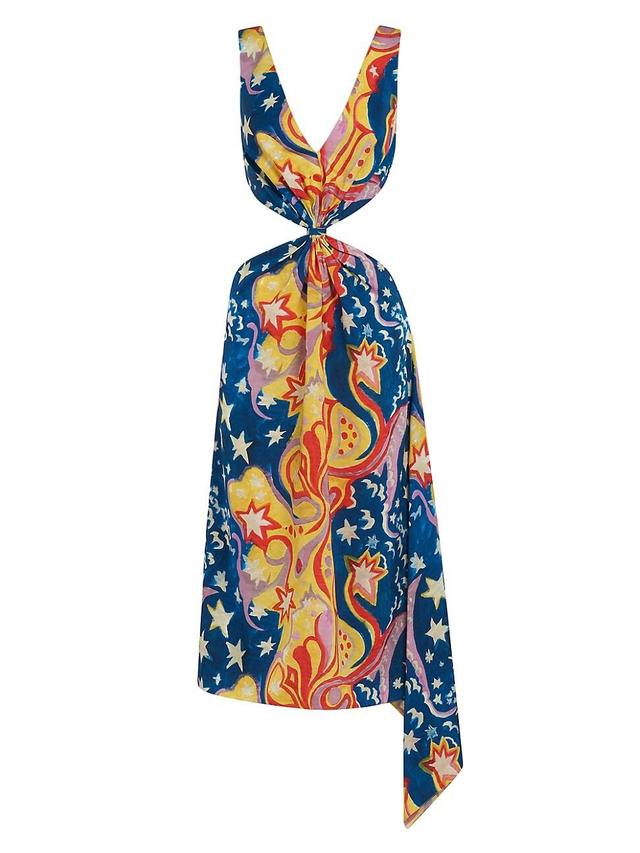 Womens Marni x No Vacancy Inn Printed Cut-Out Midi-Dress Product Image