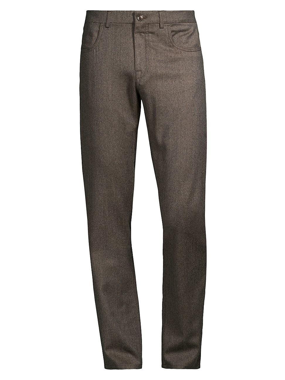 Mens Flannel Wool Trousers Product Image