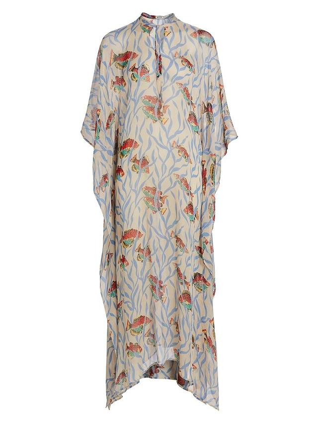 Womens Swimmers Graphic Caftan Product Image