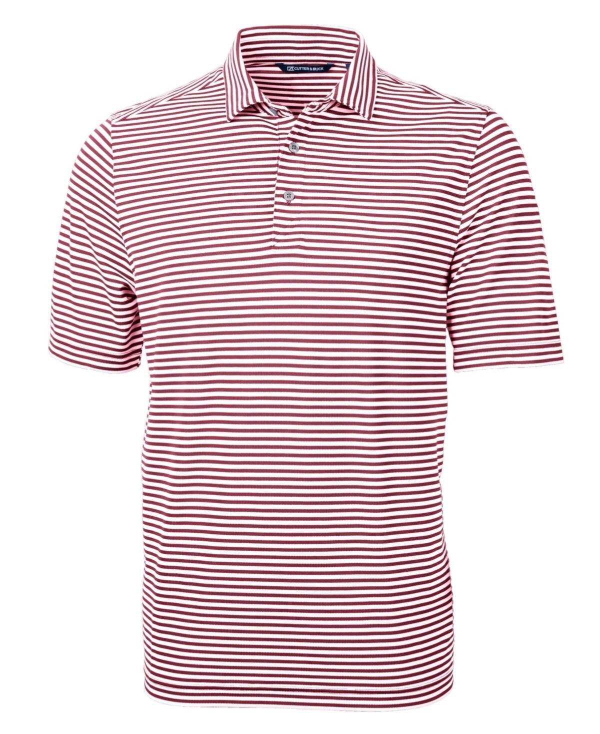 Cutter & Buck Mens Virtue Eco Pique Stripe Recycled Polo Shirt Product Image