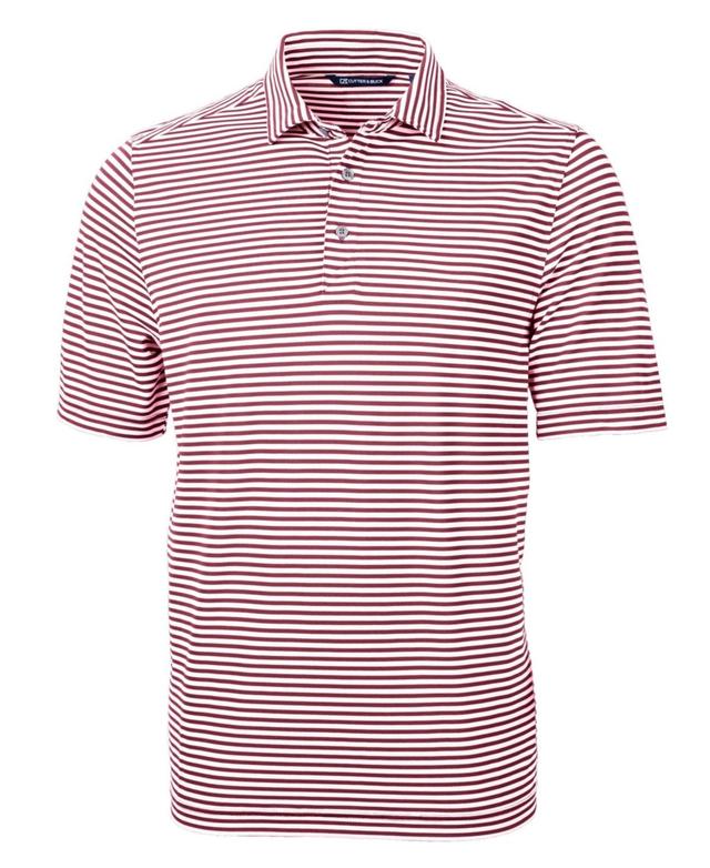 Cutter & Buck Mens Virtue Eco Pique Stripe Recycled Polo Shirt Product Image