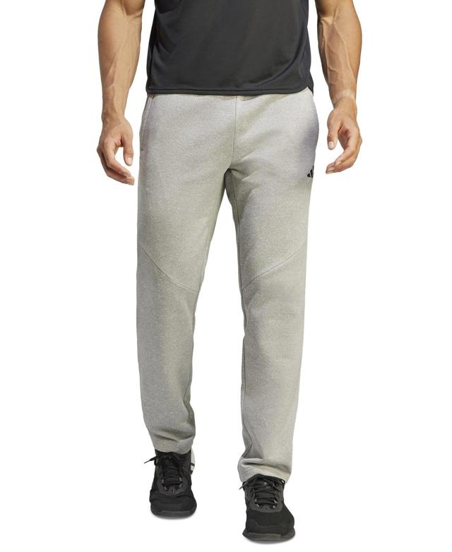 adidas Mens Game & Go Small Logo Training Moisture-Wicking Open Hem Fleece Joggers Product Image