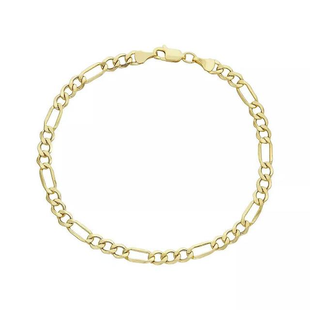 Mens 10k Gold 4.65 mm Figaro Chain Bracelet Product Image