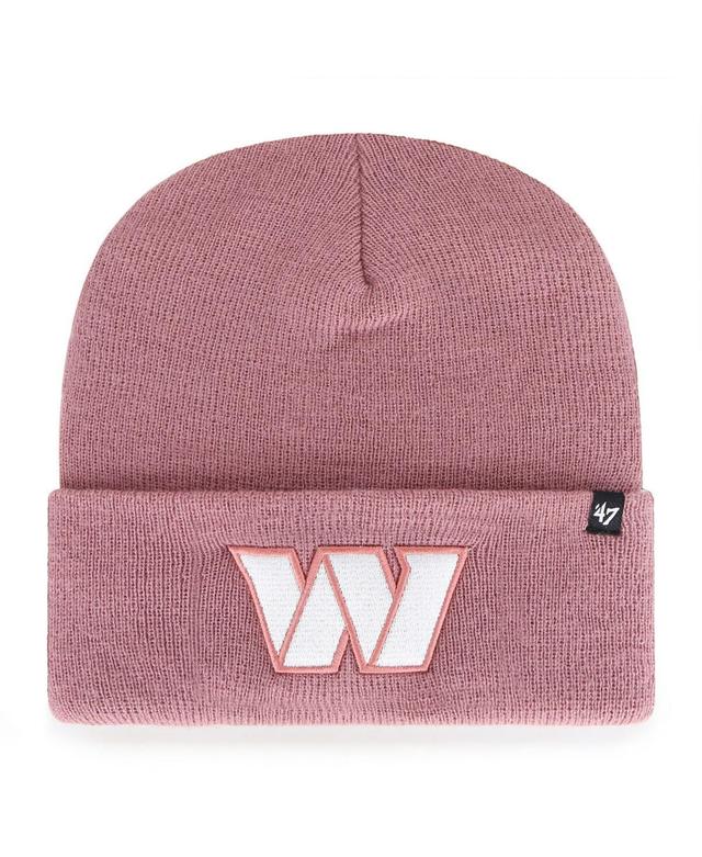 Womens 47 Brand Pink Washington Commanders Haymaker Cuffed Knit Hat Product Image