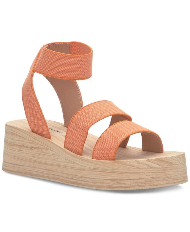 Lucky Brand Womens Samella Strappy Platform Wedge Sandals Product Image