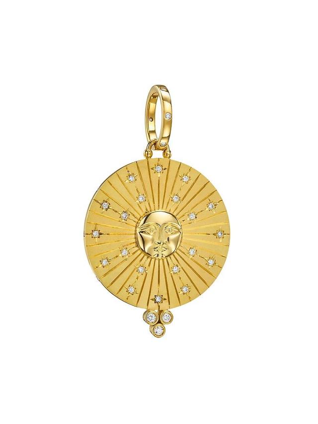 Womens Sol 18K Yellow Gold & Diamond Pendant Product Image