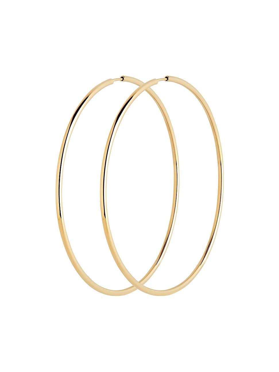 Womens Seorita 70 22K-Gold-Plated Hoop Earrings Product Image