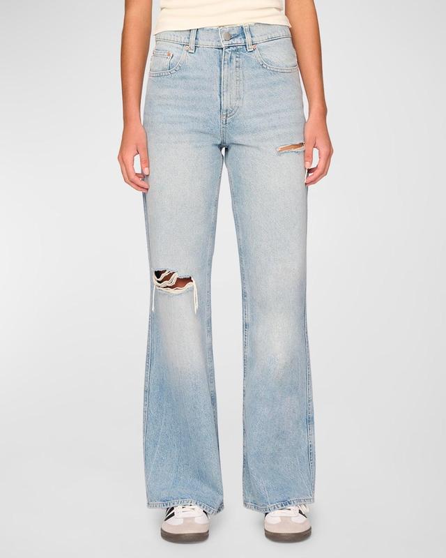 DL1961 Desi High Waist Ripped Wide Leg Jeans Product Image