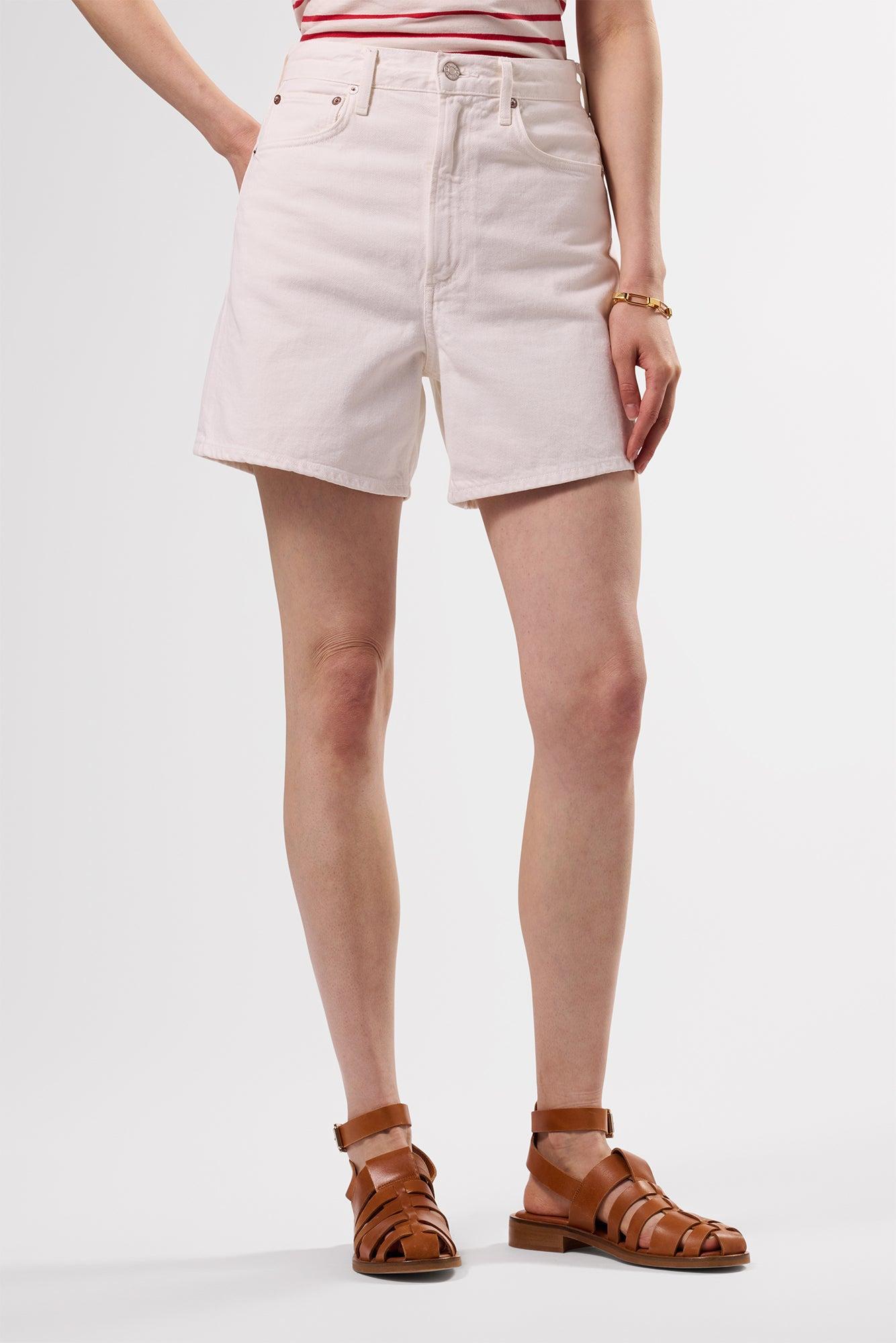 AGOLDE Stella Denim Short - Fortune Cookie Product Image