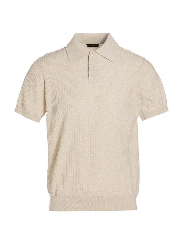 Mens COLLECTION Squiggle Cotton Polo Shirt Product Image