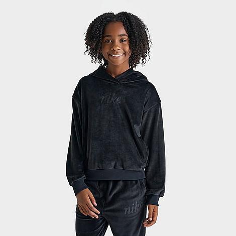 Girls Nike Sportswear Velour Pullover Hoodie Product Image