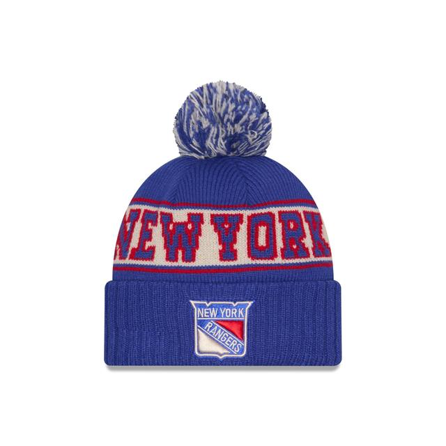 New York Rangers Retro Pom Knit Hat Male Product Image