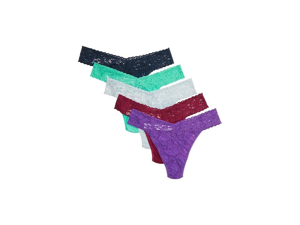 Signature Lace Original Rise Thong Fashion 5-Pack Product Image