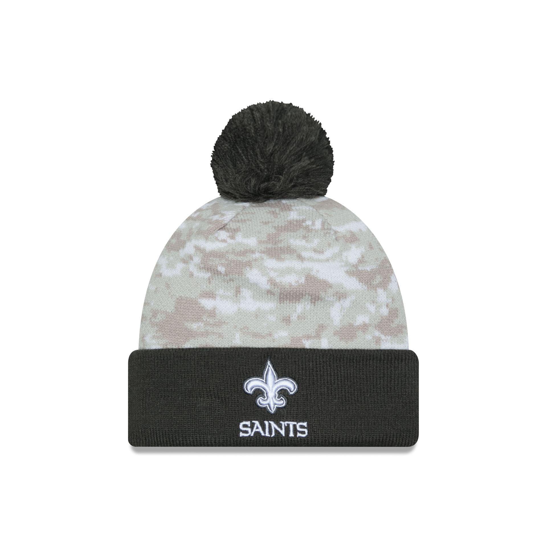 New Orleans Saints 2024 Salute to Service Pom Knit Hat Male Product Image