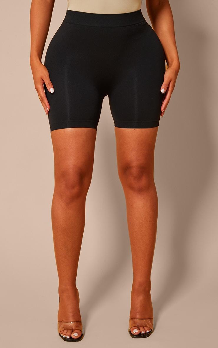 Shape Black Fitted Seamless Shorts Product Image