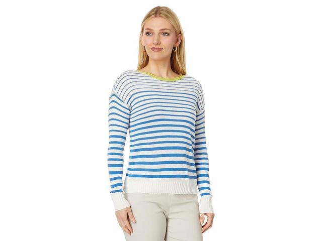 NIC+ZOE Striped Up Supersoft Sweater Multi) Women's Sweater Product Image