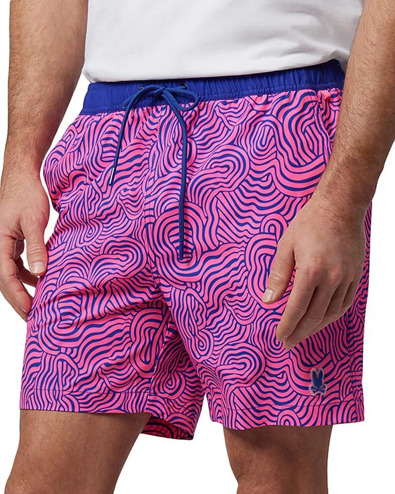 Psycho Bunny Verona Print Swim Trunks Product Image