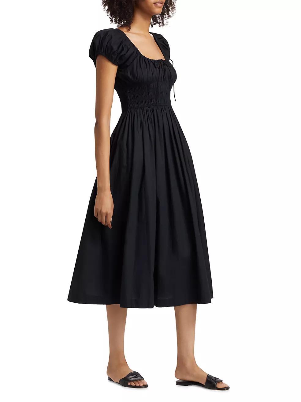 Quinn Cotton Smocked Midi-Dress Product Image