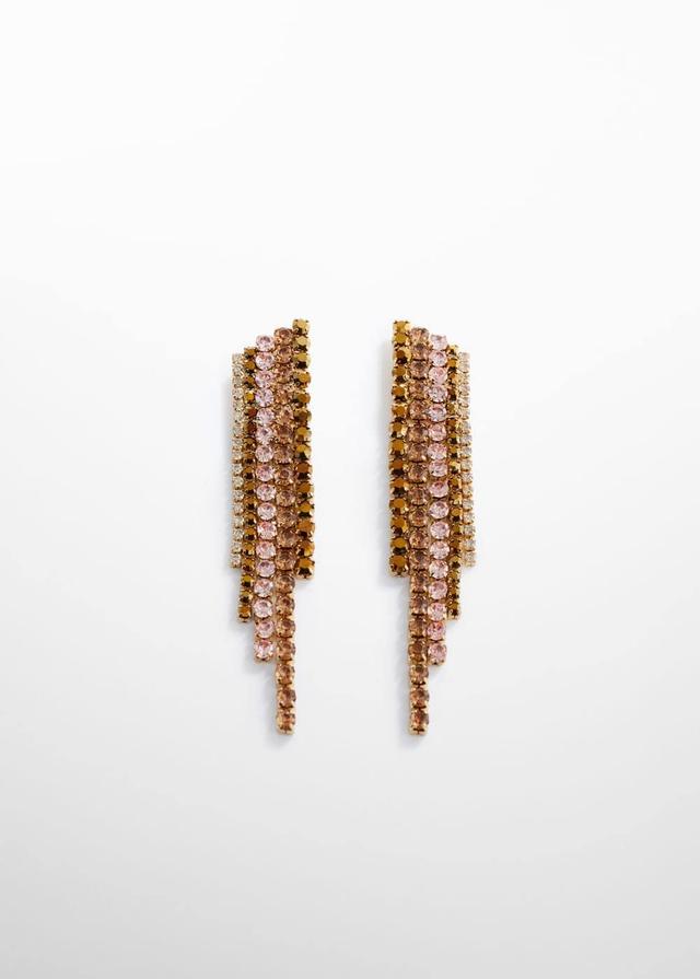 MANGO - Cascade crystal earrings - One size - Women Product Image